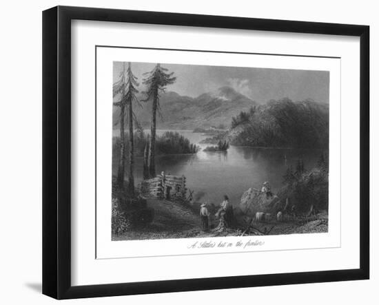 Canada, Scenic View of a Settler's Hut on the Frontier-Lantern Press-Framed Art Print