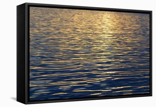 Canada, Sidney Island. Sunset Reflected in Gentle Waves at Sidney Spit-Kevin Oke-Framed Stretched Canvas