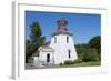 Canada, St. Martins, New Brunswick, White Tourist Lighthouse in Small Fishing and Lobster Village-Bill Bachmann-Framed Photographic Print
