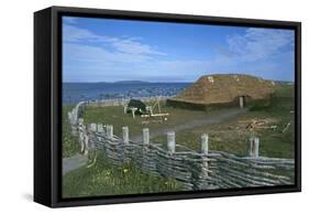 Canada, Terranova, L'Anse Aux Meadows National Historic Site, Reconstruction of Viking Houses-null-Framed Stretched Canvas