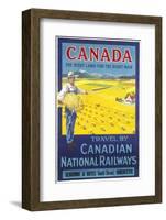 Canada, the Right Land for the Right Man Poster-null-Framed Photographic Print