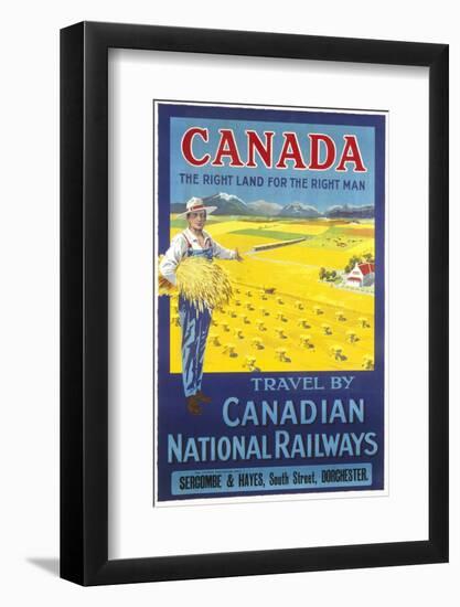Canada, the Right Land for the Right Man Poster-null-Framed Photographic Print