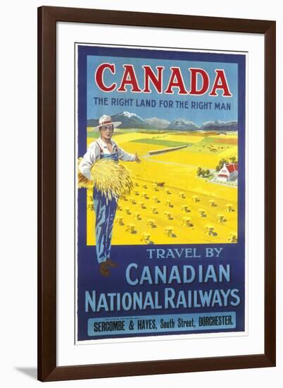 Canada, the Right Land for the Right Man Poster-null-Framed Photographic Print