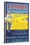 Canada, the Right Land for the Right Man Poster-null-Stretched Canvas