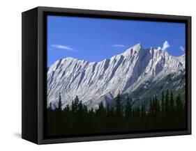 Canada, Tilted and Eroded Limestone Rock Layers-John Barger-Framed Stretched Canvas