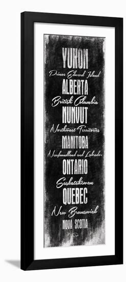 Canada Typography-OnRei-Framed Art Print
