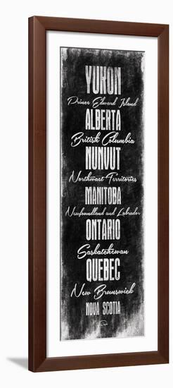 Canada Typography-OnRei-Framed Art Print