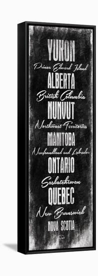 Canada Typography-OnRei-Framed Stretched Canvas