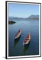 Canada, Vancouver Island. Native Canoes Anchored in Tofino Harbor-Kevin Oke-Framed Premium Photographic Print