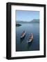 Canada, Vancouver Island. Native Canoes Anchored in Tofino Harbor-Kevin Oke-Framed Photographic Print