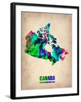 Canada Watercolor Map-NaxArt-Framed Art Print