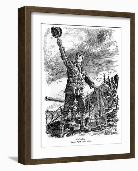 Canada, Ypres, April 23-24 1915-Bernard Partridge-Framed Giclee Print