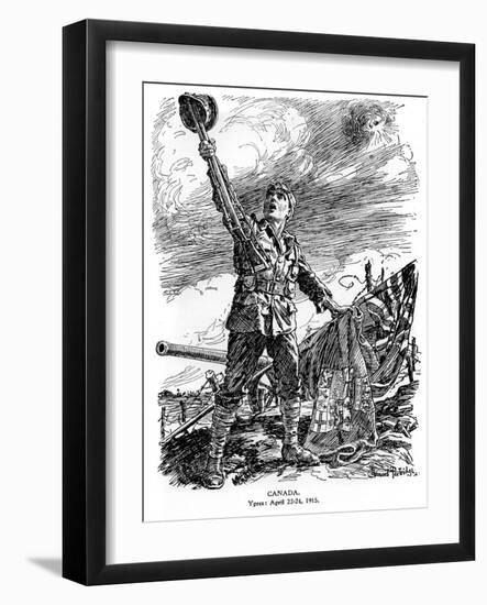 Canada, Ypres, April 23-24 1915-Bernard Partridge-Framed Giclee Print