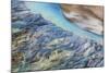 Canada, Yukon, Kluane National Park. Abstract of mountains and Slims River.-Jaynes Gallery-Mounted Photographic Print