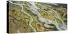 Canada, Yukon, Kluane National Park. Aerial of Dezadeash River.-Yuri Choufour-Stretched Canvas