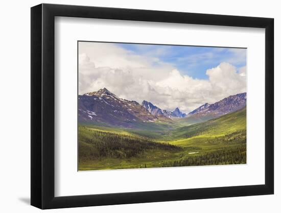 Canada, Yukon. Landscape of Tombstone Range and North Klondike River.-Jaynes Gallery-Framed Photographic Print