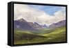 Canada, Yukon. Landscape of Tombstone Range and North Klondike River.-Jaynes Gallery-Framed Stretched Canvas