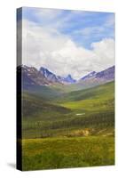 Canada, Yukon. Landscape of Tombstone Range and North Klondike River.-Jaynes Gallery-Stretched Canvas