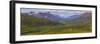 Canada, Yukon. Panorama of Tombstone Range and North Klondike River.-Jaynes Gallery-Framed Photographic Print