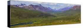 Canada, Yukon. Panorama of Tombstone Range and North Klondike River.-Jaynes Gallery-Stretched Canvas