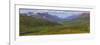 Canada, Yukon. Panorama of Tombstone Range and North Klondike River.-Jaynes Gallery-Framed Photographic Print