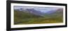 Canada, Yukon. Panorama of Tombstone Range and North Klondike River.-Jaynes Gallery-Framed Photographic Print