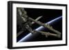 Canadarm2 Robotic Arm Prepares to Release the Cygnus Spacecraft-null-Framed Photographic Print