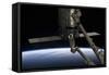 Canadarm2 Robotic Arm Prepares to Release the Cygnus Spacecraft-null-Framed Stretched Canvas