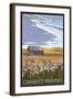 Canadas Praires - Land of Living Skies - Wheat Field and Shack-Lantern Press-Framed Art Print