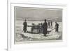 Canadian Artillery, Testing a New Pattern Field-Gun Sleigh on the St Lawrence River, at Quebec-null-Framed Giclee Print