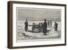 Canadian Artillery, Testing a New Pattern Field-Gun Sleigh on the St Lawrence River, at Quebec-null-Framed Giclee Print