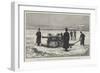 Canadian Artillery, Testing a New Pattern Field-Gun Sleigh on the St Lawrence River, at Quebec-null-Framed Giclee Print