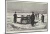 Canadian Artillery, Testing a New Pattern Field-Gun Sleigh on the St Lawrence River, at Quebec-null-Mounted Giclee Print