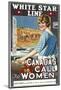 Canadian Call to Women White Star Line Poster-null-Mounted Photographic Print