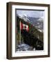 Canadian Flag at the Top of Sulphur Mountain, Banff National Park, Alberta, Canada-DeFreitas Michael-Framed Photographic Print