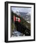 Canadian Flag at the Top of Sulphur Mountain, Banff National Park, Alberta, Canada-DeFreitas Michael-Framed Photographic Print