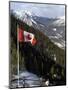 Canadian Flag at the Top of Sulphur Mountain, Banff National Park, Alberta, Canada-DeFreitas Michael-Mounted Photographic Print