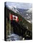 Canadian Flag at the Top of Sulphur Mountain, Banff National Park, Alberta, Canada-DeFreitas Michael-Stretched Canvas