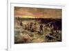 Canadian Gunners in the Mud, Passchendaele, 1917-Alfred Bastien-Framed Giclee Print