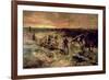 Canadian Gunners in the Mud, Passchendaele, 1917-Alfred Bastien-Framed Giclee Print