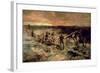 Canadian Gunners in the Mud, Passchendaele, 1917-Alfred Bastien-Framed Giclee Print