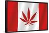 Canadian Hemp Flag-Trends International-Framed Poster