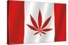 Canadian Hemp Flag-Trends International-Stretched Canvas