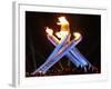 Canadian Ice Hockey Legend Wayne Gretzky as He Lights the Olympic Flame at the 2010 Winter Games-null-Framed Photographic Print