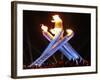 Canadian Ice Hockey Legend Wayne Gretzky as He Lights the Olympic Flame at the 2010 Winter Games-null-Framed Photographic Print