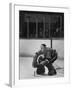 Canadian Jacques Plante Wearing Mask to Protect Face from Injuries During Ice Hockey Game-George Silk-Framed Premium Photographic Print