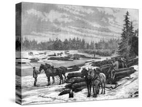 Canadian Loggers, 19th Century-Taylor-Stretched Canvas