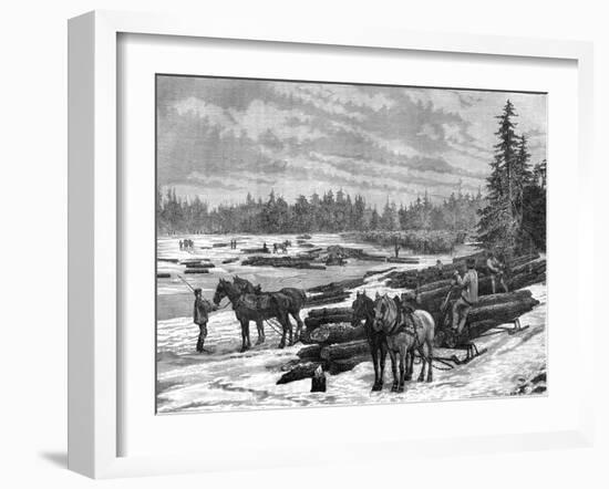 Canadian Loggers, 19th Century-Taylor-Framed Giclee Print