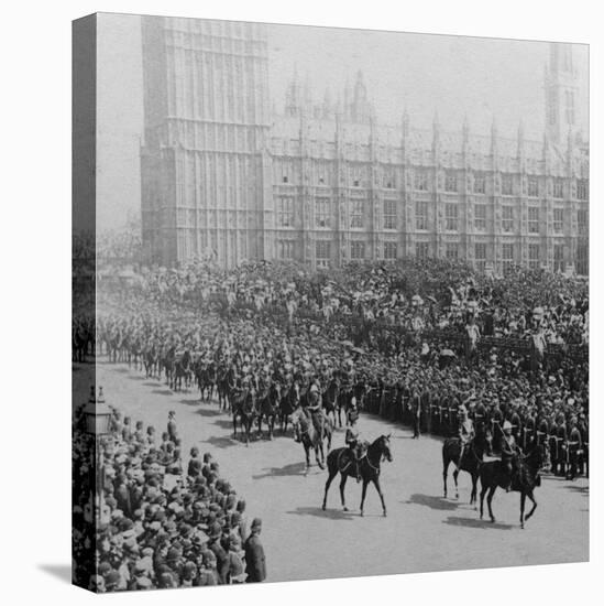 Canadian Mounted Troops, Procession for Queen Victoria's Diamond Jubilee, London, 1897-James M Davis-Stretched Canvas