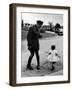 Canadian Mountie is Taken Off Guard by Little Girl Rushing to See Visiting Queen Elizabeth-Alfred Eisenstaedt-Framed Photographic Print